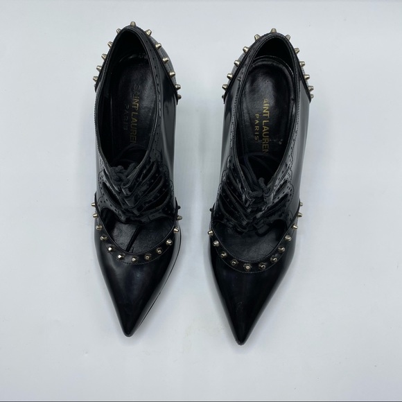 Saint Laurent Black Studded Heels - Picture 4 of 10